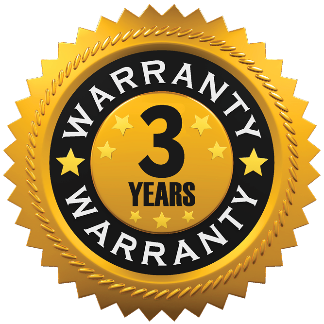 3 Year Warranty